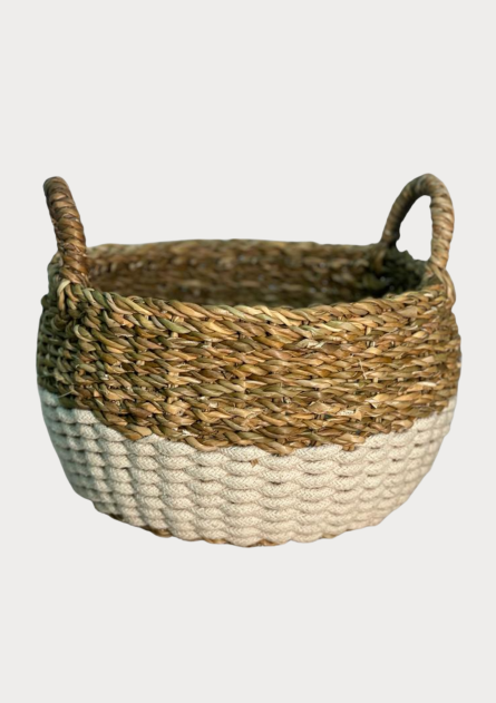 Hand-Woven Natural Jute Storage Basket