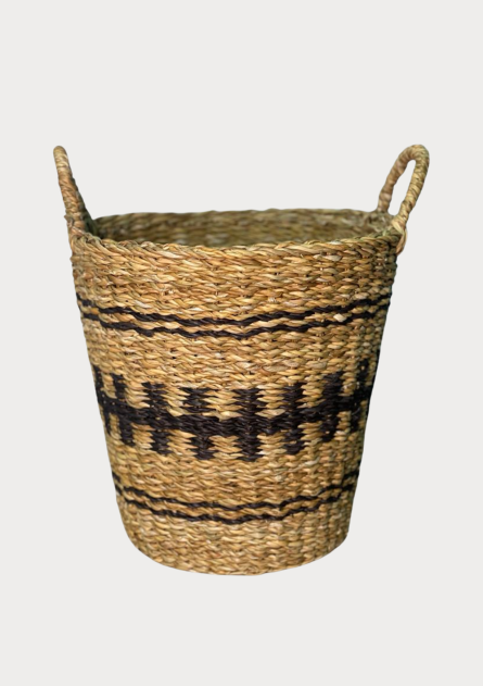 Hand-Woven Natural Jute Storage Basket