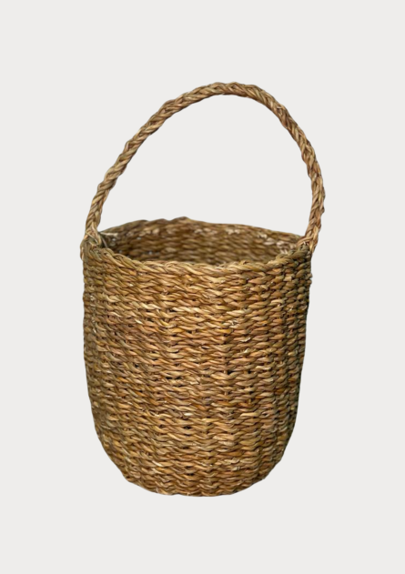 Hand-Woven Natural Jute Storage Basket