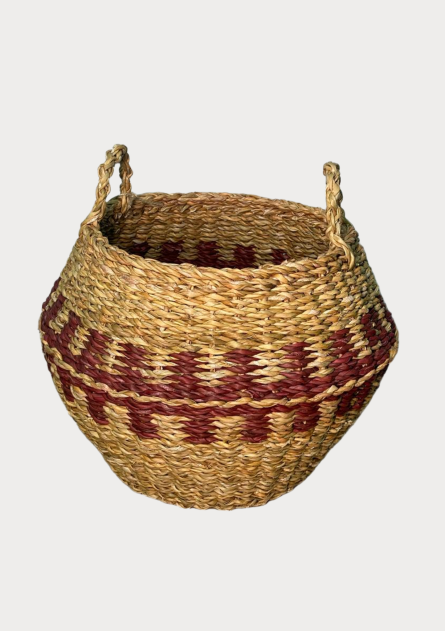 Hand-Woven Natural Jute Storage Basket