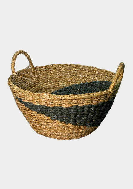 Hand-Woven Natural Jute Storage Basket