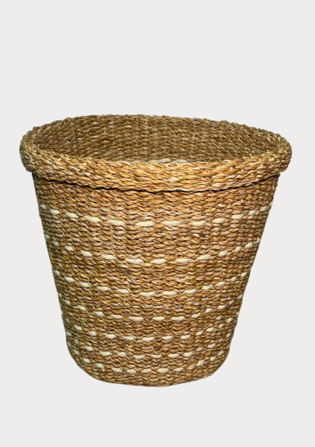 Hand-Woven Natural Jute Storage Basket