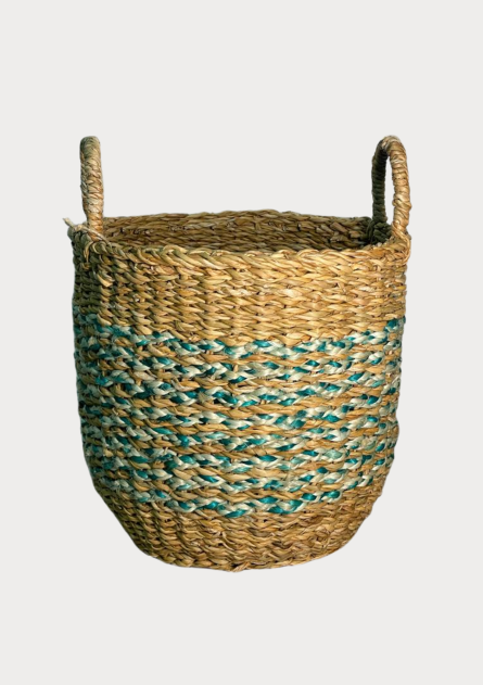 Hand-Woven Natural Jute Storage Basket