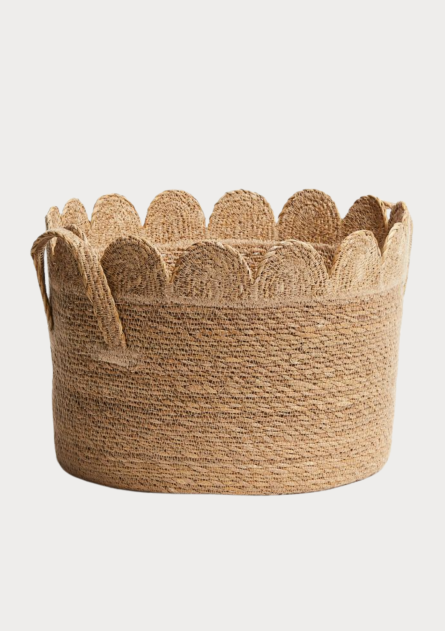 Hand-Woven Natural Jute Storage Basket