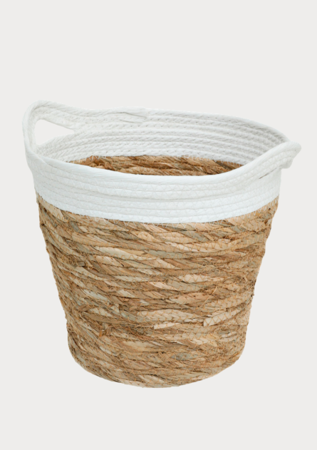 Natural Planter & Storage Basket with Modern Finish