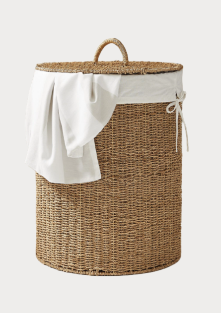 Multi-Purpose Covered Basket for Laundry & Storage