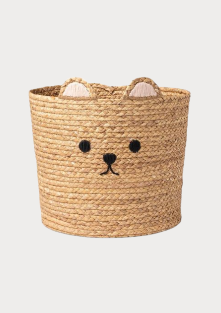 Adorable Bear Basket for Kids Laundry & Toys