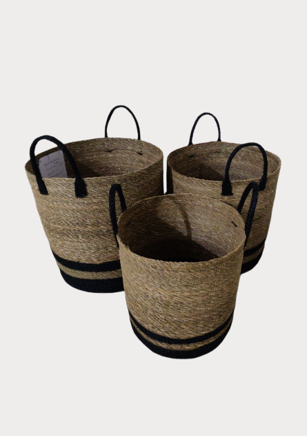 Hand-Woven Natural Jute Storage Basket
