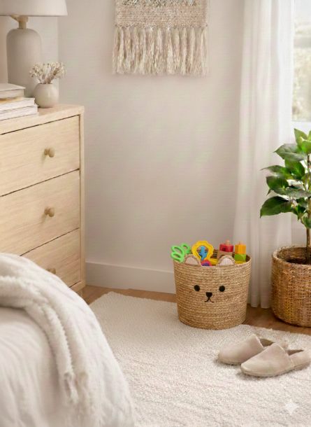 Adorable Bear Basket for Kids Laundry & Toys - Image 2