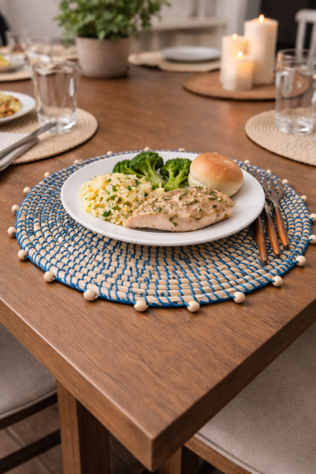 Handwoven Natural Seagrass Placemat – Dining Mat - Image 2
