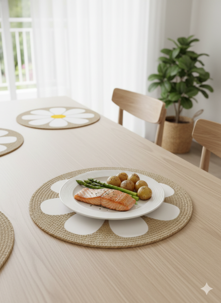 Handwoven Natural Seagrass Placemat – Dining Mat - Image 2