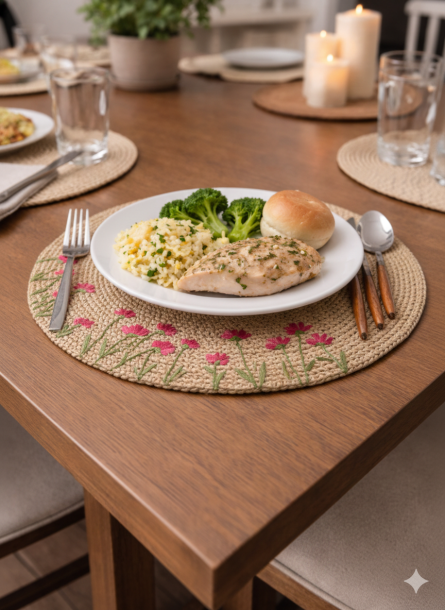 Handwoven Natural Seagrass Placemat – Dining Mat - Image 2