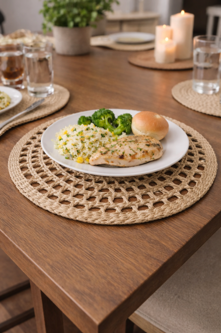 Handwoven Natural Seagrass Placemat – Dining Mat - Image 2