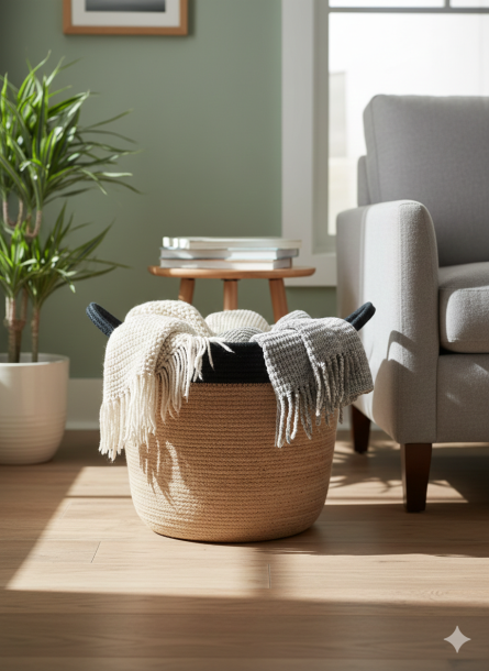 Large Round Laundry Basket - Image 2