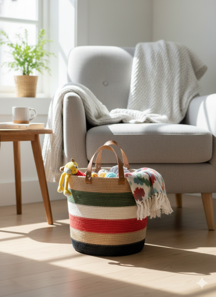 Stylish & Easy Carry Laundry Storage - Image 2