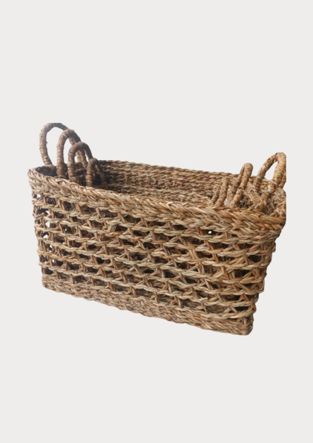 Handcrafted Rectangular Picnic & Storage Basket