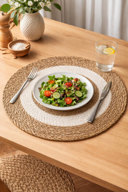 Handwoven Natural Seagrass Placemat – Dining Mat - Image 2