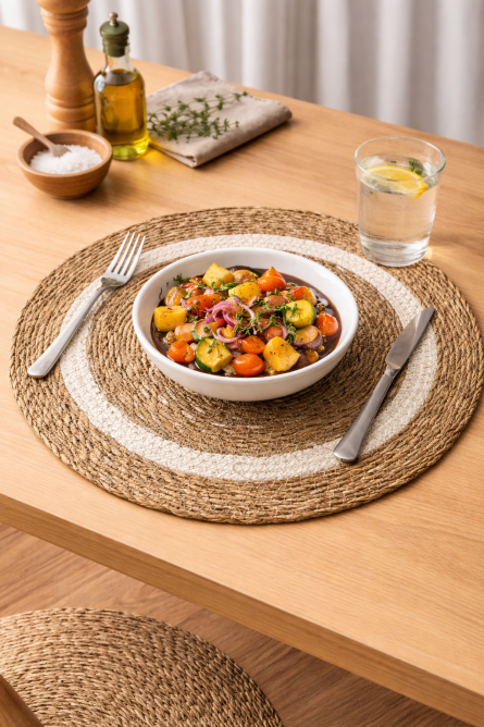 Handwoven Natural Seagrass Placemat – Dining Mat - Image 2