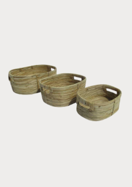 Oval Rattan Utility Baskets